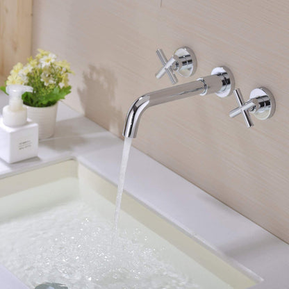 Griferia Mezclador Lavamanos Pared 8 Pulgadas Cromo