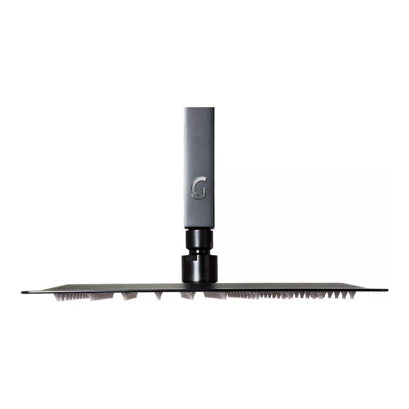 Regadera Para Ducha 25x25 Cm Color Negro Acabado Mate.