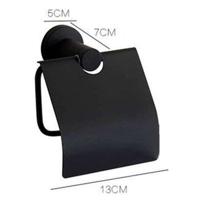 Papelera Para Baño Negro Mate