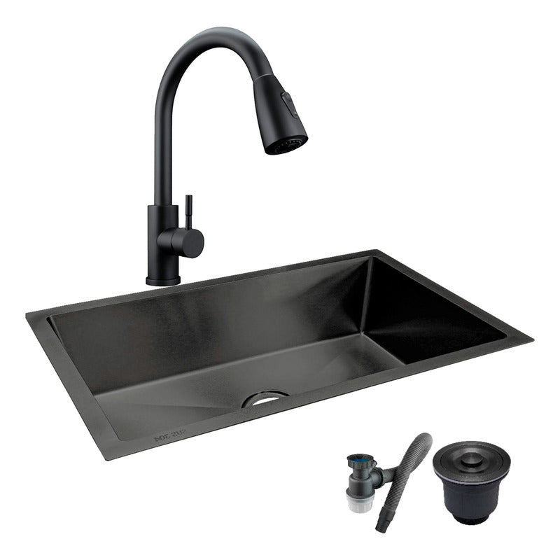 Combo Lavaplatos 100*45cm+griferia Lvp Extraible+ Accesorios