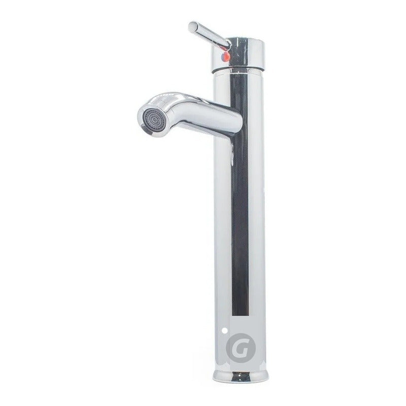 Llave Lavamanos Tubular Alta Con Pico Alargado