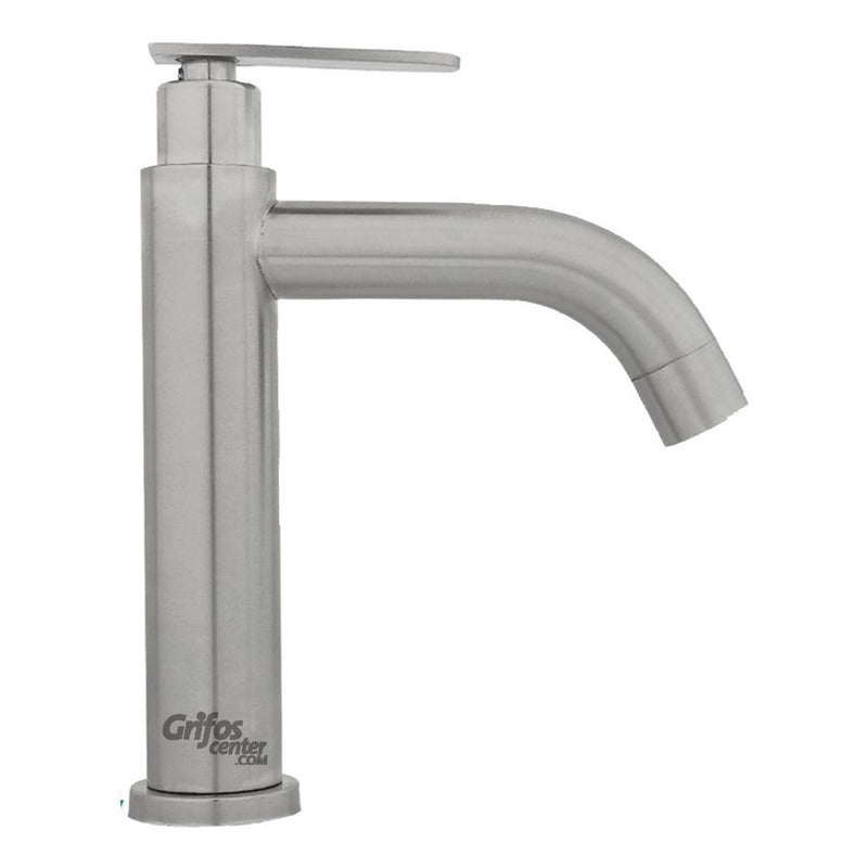 Llave Lavamanos Baja Cylinder Satin Curvo