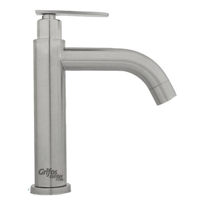 Llave Lavamanos Baja Cylinder Satin Curvo