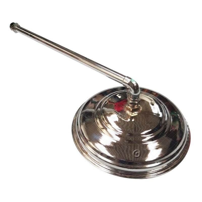 Ducha Con Tubo De 40cm Cobre Acabado Niquel 25cm