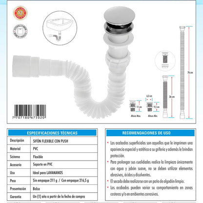 Kit Lavamanos Rectangular+grifo Mono. Bambú Bronce Ant+push