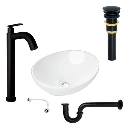 Combo Lavamanos Canoa + Grif.fria Negra + Push Y Sifon Gf3