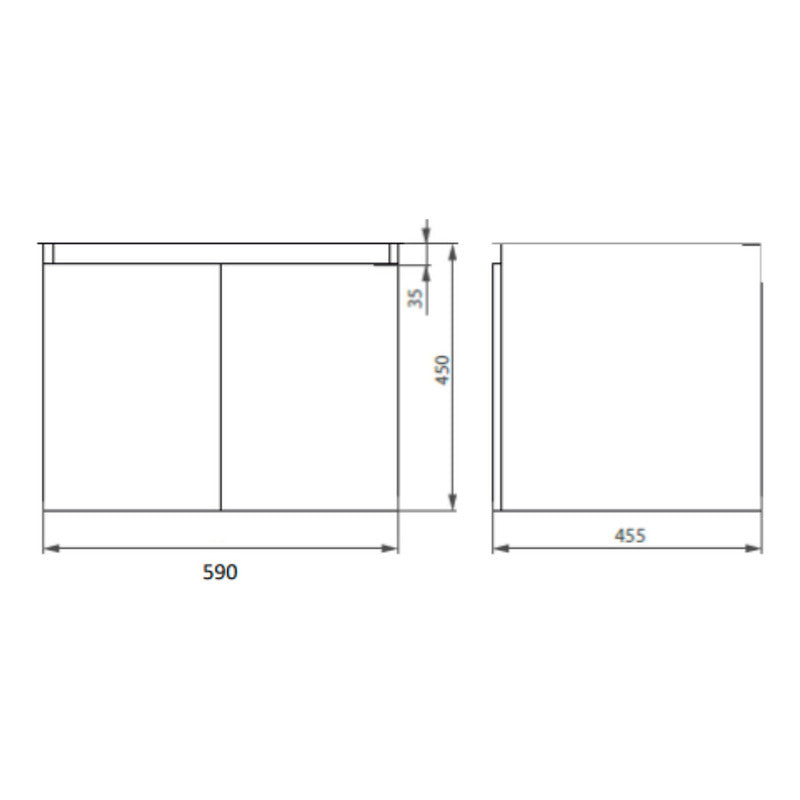 Mueble Para Lavamanos Petit Nogal 46x26cm