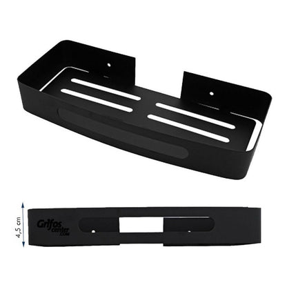 Repisa Para Baño Rectangular Negra