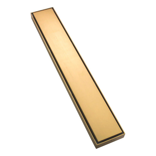 Rejilla De Piso Invisible Dorado Cepillado 40*10cm