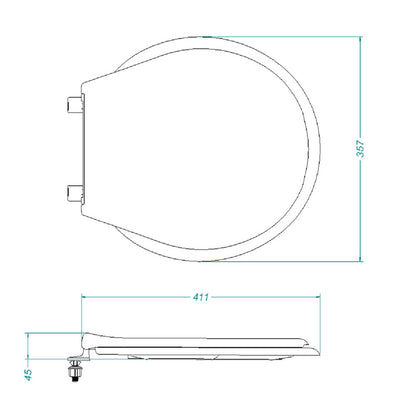 Asiento Sanitario Basic Corona Redondo Blanco