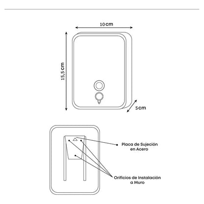 Dispensador De Jabón En Acero De 500ml