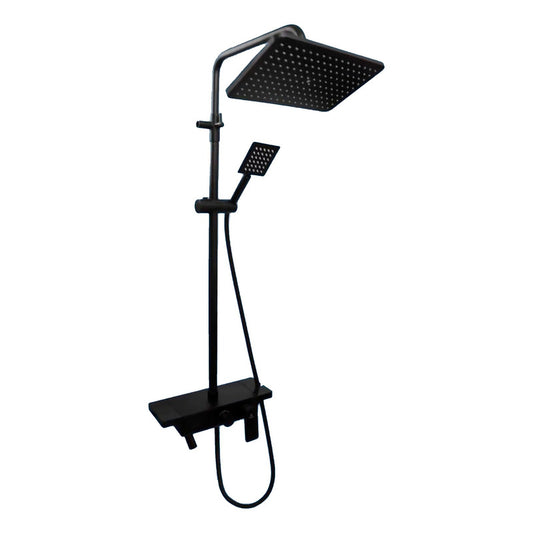 Set Columna De Ducha Negro Mate Con Teleducha Integrada