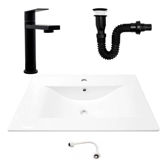 Combo Placa Lavamanos 71*46,5cm+grifo Agua Fria+push Negro3
