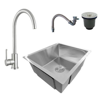 Combo Lavaplatos 51*45cm+griferia Plat.canella+accesorios