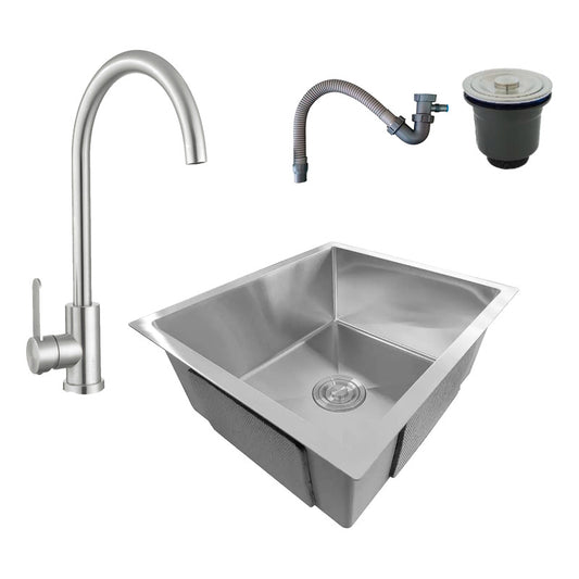 Combo Lavaplatos 51*45cm+griferia Plat.canella+accesorios