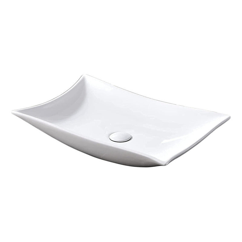 Lavamanos Cuadrado En Porcelana Blanco