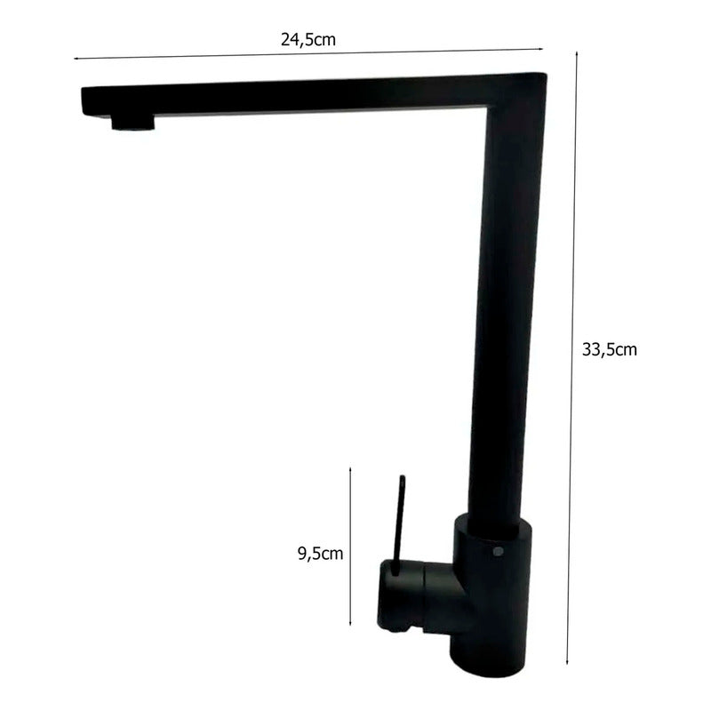 Combo Lavaplatos 51*45cm+griferia Lvp Negra L+ Accesorios