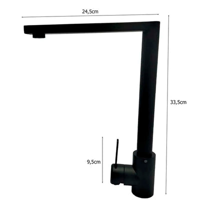 Combo Lavaplatos 51*45cm+griferia Lvp Negra L+ Accesorios