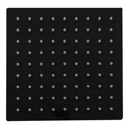Ducha Cuadrada Negra En Acero 304-8 PuLG