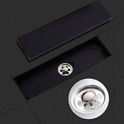 Rejilla De Piso Invisible Negro Mate 80 X 10cm