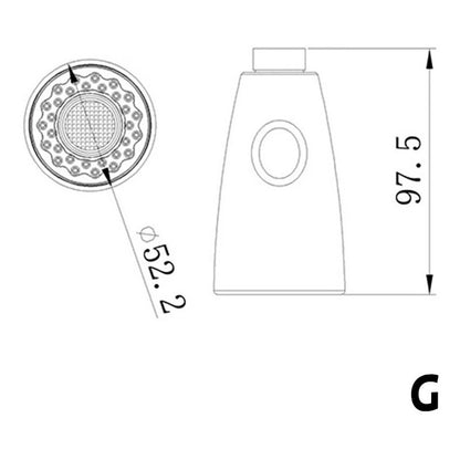 Cabezal Spray Lavaplatos Extraible, Repuesto Doble Función