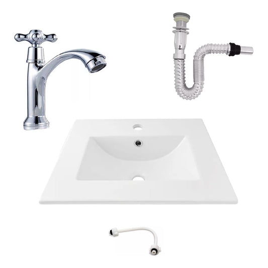 Kit Placa Lavamanos 51*46.5cm+griferia Agua Fr+push Flex. 5