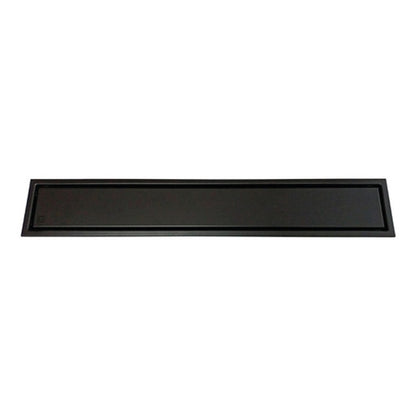 Rejilla Piso Rectangular Invisible De 60cm X 10cm Negro Mate
