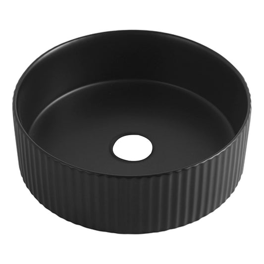 Lavamanos De Sobreponer Redondo Negro Roma 36,5*36,5*12,5cm