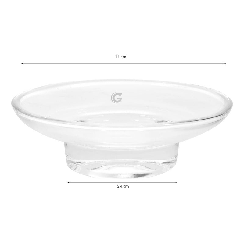 Repuesto Plato Jabonera + Vaso Cepillera Opaco/transparente