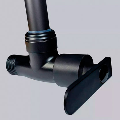 Grifería Lavaplatos De Pared Agua Fría Negro Flexo
