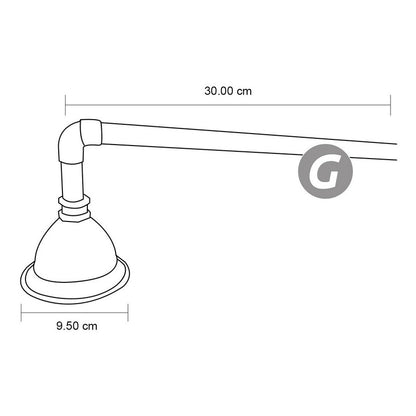Ducha Circular 9.5cm En Cobre Con Tubo A Pared