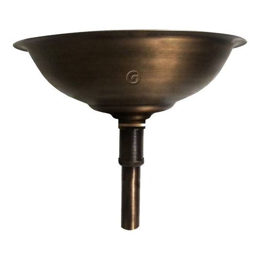 Lavamanos Circular 35cm Vintage Bronce Antiguo + Desague