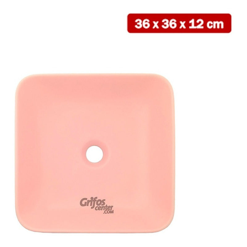 Lavamanos Rosa Cuadrado 36cm Rosa