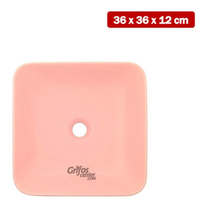 Lavamanos Rosa Cuadrado 36cm Rosa
