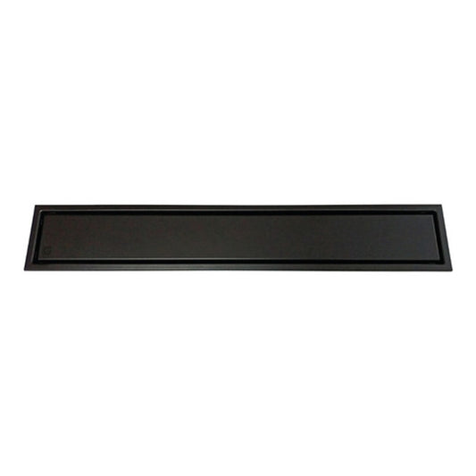 Rejilla Piso Rectangular Invisible De 80cm X 10cm Negro Mate