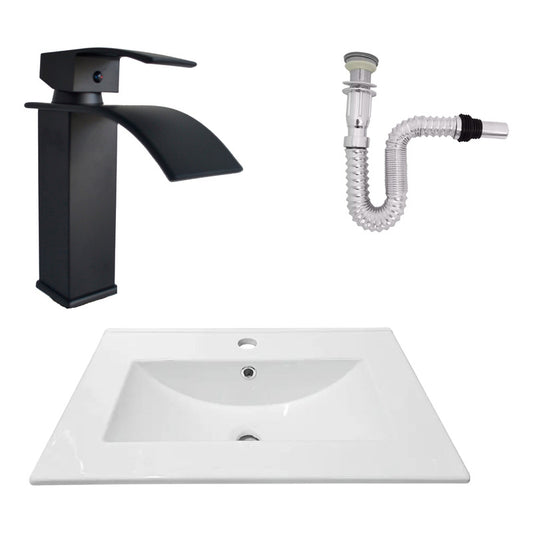 Kit Placa Lavamanos 61*40cm+griferia Monocontrol+push Flex23