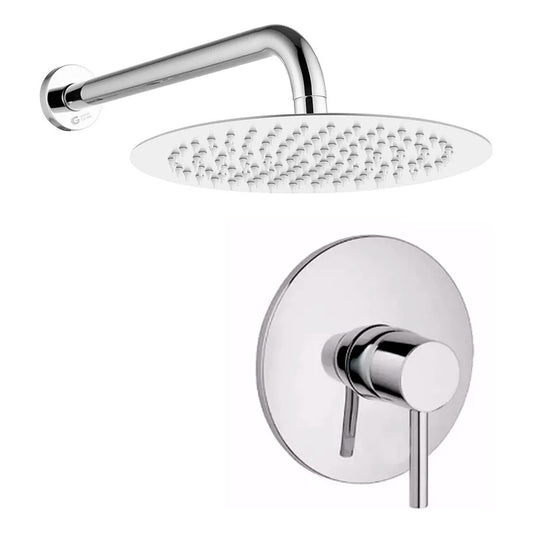 Kit De Regadera Metálica Con Mezclador De Ducha Monocontrol