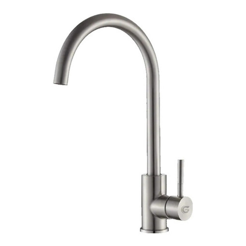 Griferia Lavaplatos Monocontrol Vertical Acero Inox.