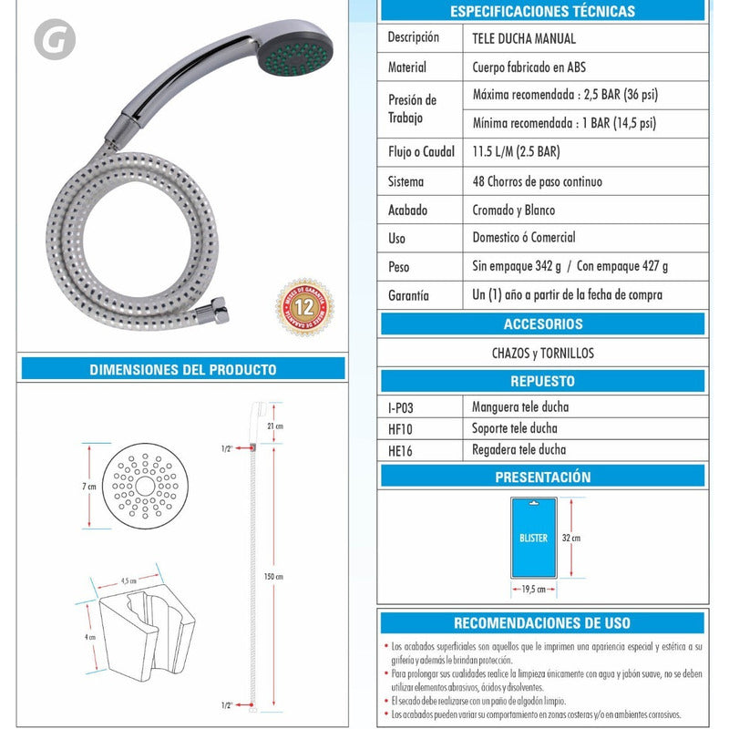 Ducha Manual Cromada