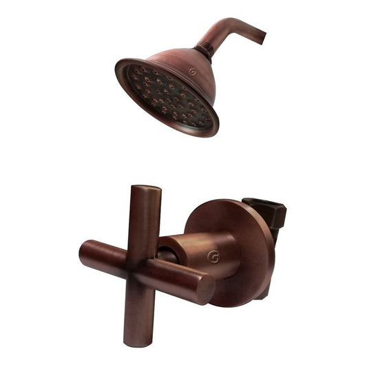 Registro + Ducha Vintage Cobre Antiguo
