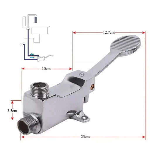 Kit Valvula De Pedal+cuello Giratorio+acoples Institucional