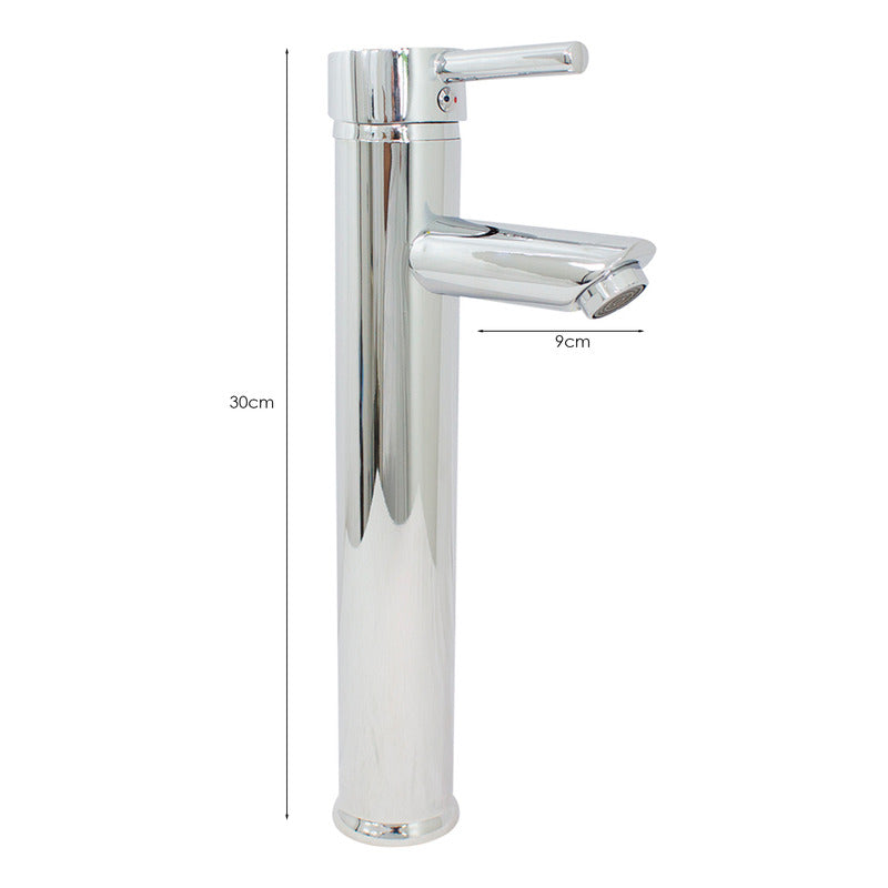 Kit Lavamanos Cuadrado+grifo Monocontrol Cromada Plana+ Push