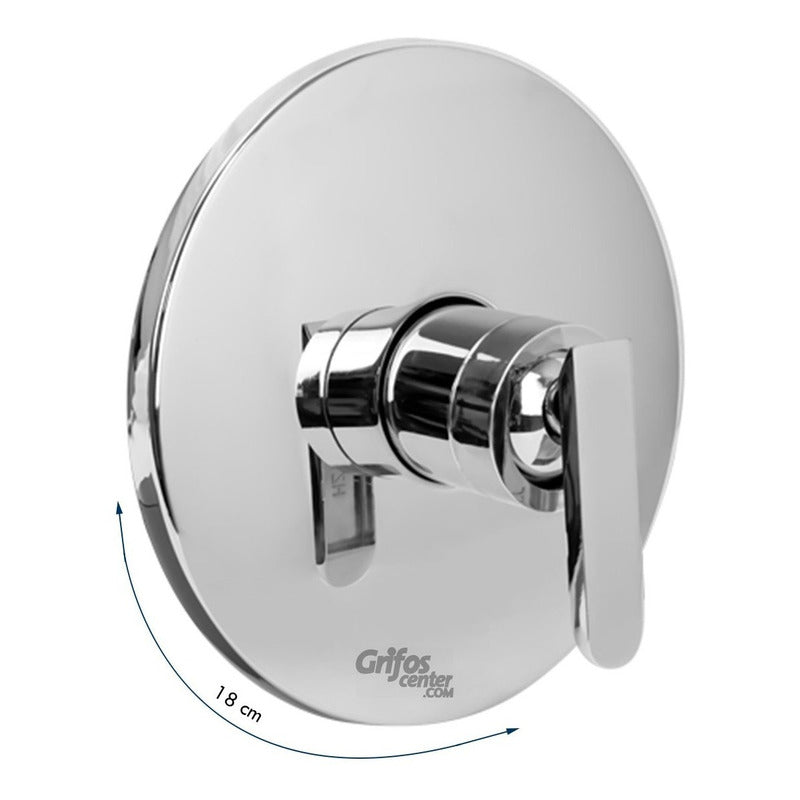 Registro Mezclador Ducha Monocontrol Laton En Acero