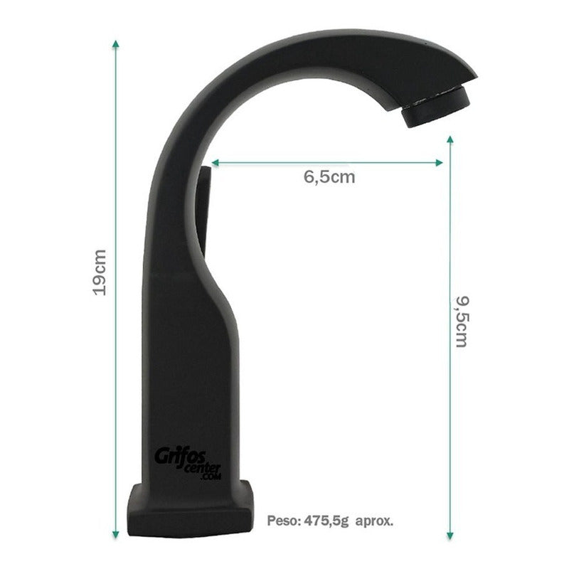 Llave Lavamanos Baja Cisne Black