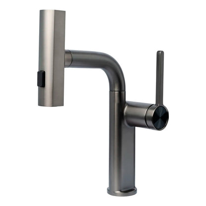 Griferia Lavaplatos Monocontrol Tipo Cascada  T  Bronce Gris