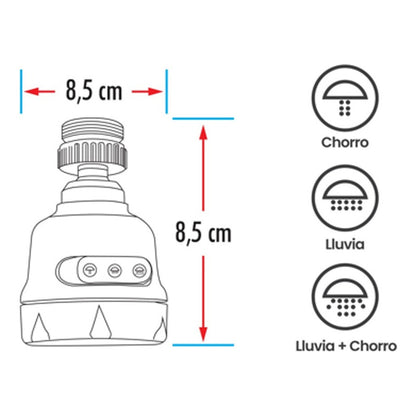 Cabezal Llave De Lavaplatos 2 En 1 Cromado