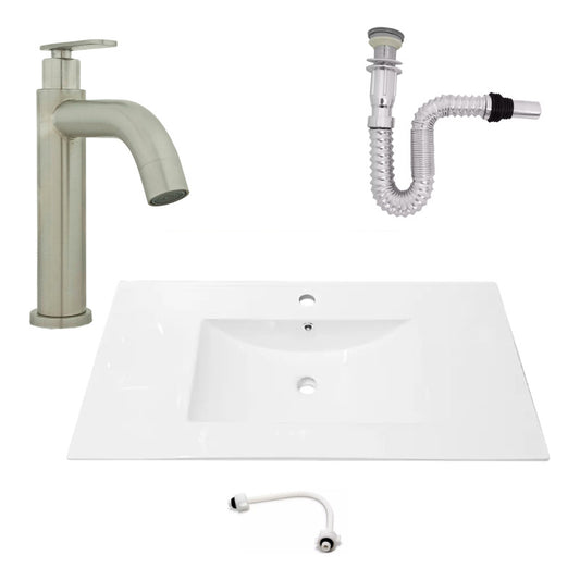 Kit Placa Lavam. 91*46.5cm+griferia Agua Fria+push Flex.15