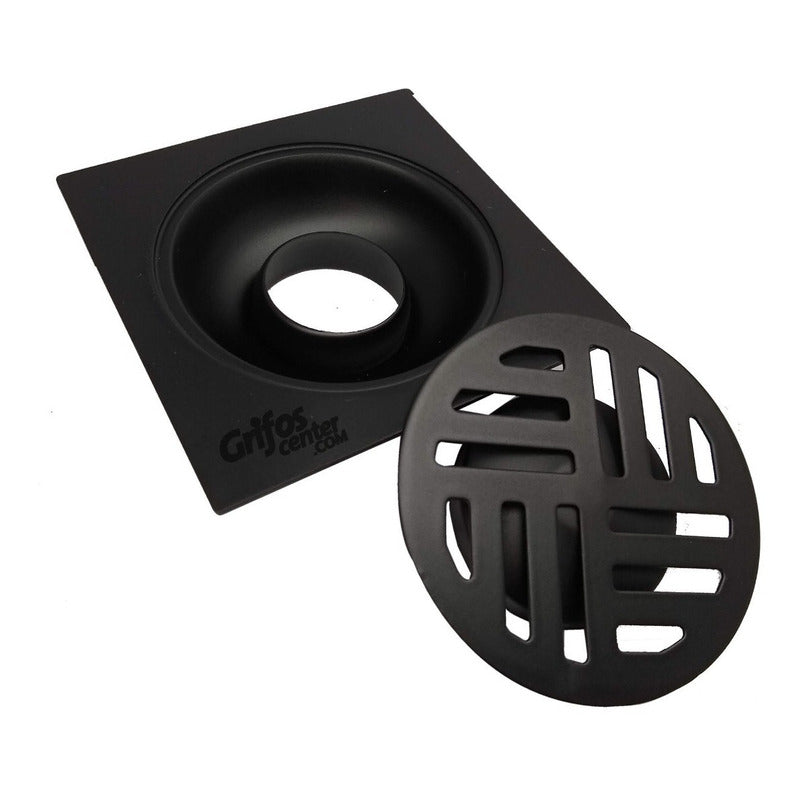 Rejilla De Piso Cuadrada Negra 10cm