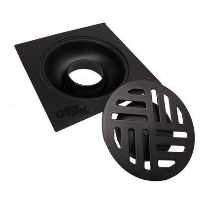 Rejilla De Piso Cuadrada Negra 10cm
