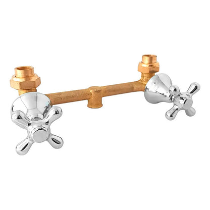 Kit Regadera Ducha Metálica Tubo Pared+mezclador Ducha Cruz